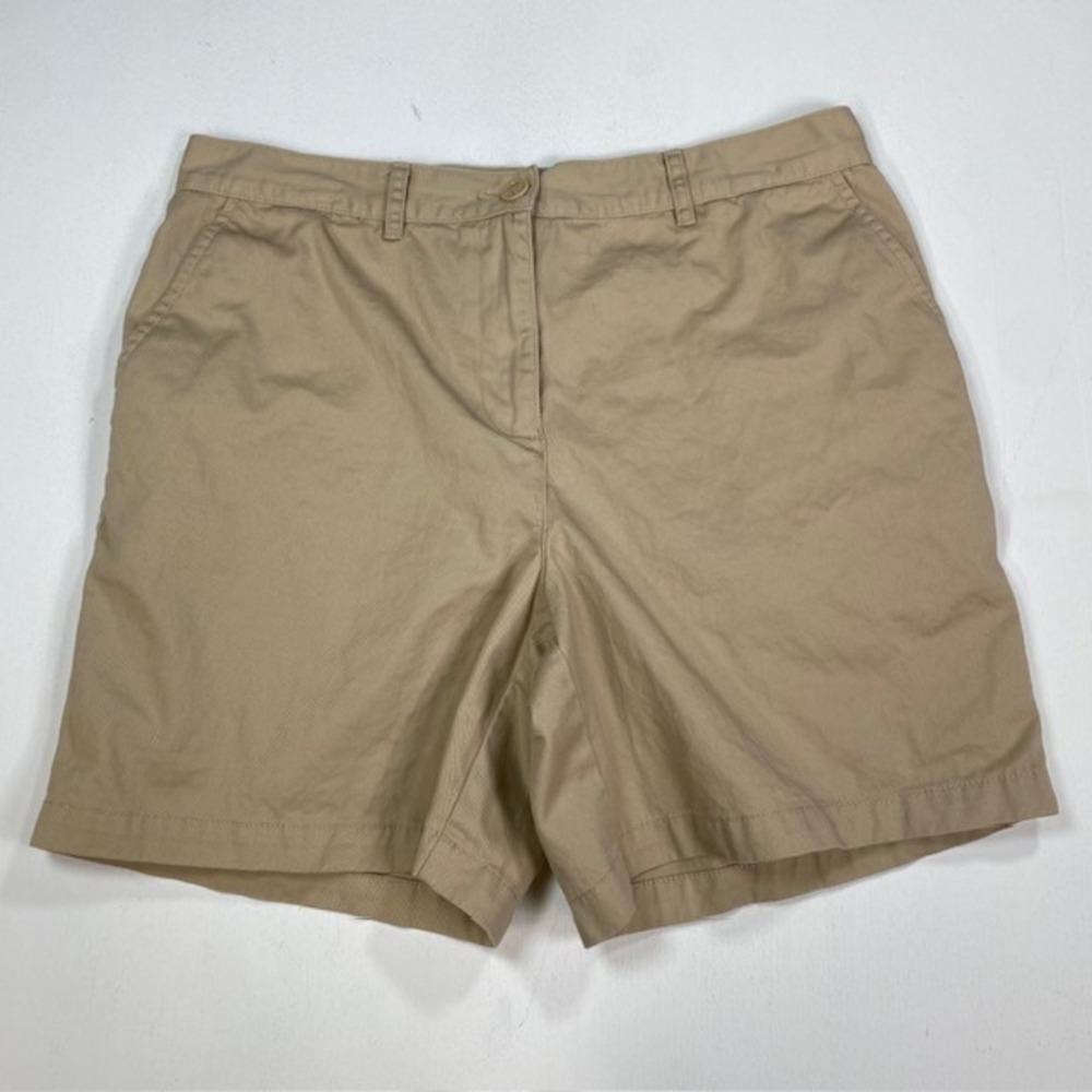 Lauren Ralph Lauren Womens Khaki Chino Shorts Tan Cotton Twill Size‎ 10 Regular